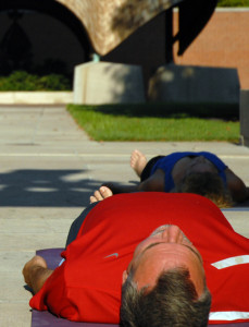 Shavasana During Morning Yoga